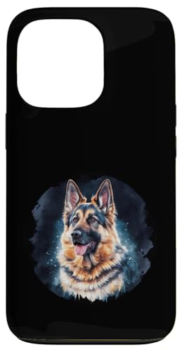 Deutscher Schäferhund im Wasserfarben Stil Hülle für iPhone 13 Pro von !!!Yeah Deutscher Schäferhund Designz