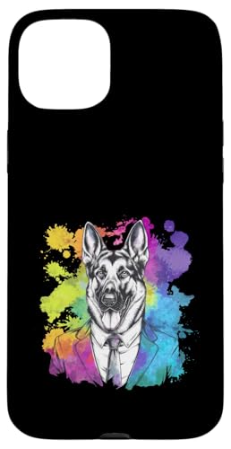 Deutscher Schäferhund mit schicken Anzug Hülle für iPhone 15 Plus Deutscher Schäferhund mit schicken Anzug Hülle für iPhone 15 Plus von !!!Yeah Deutscher Schäferhund Designz