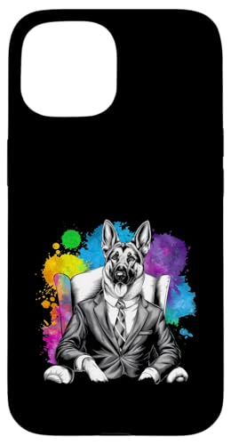 Deutscher Schäferhund mit schicken Anzug Hülle für iPhone 15 Deutscher Schäferhund mit schicken Anzug Hülle für iPhone 15 von !!!Yeah Deutscher Schäferhund Designz