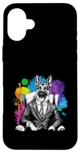 Deutscher Schäferhund mit schicken Anzug Hülle für iPhone 16 Plus Deutscher Schäferhund mit schicken Anzug Hülle für iPhone 16 Plus von !!!Yeah Deutscher Schäferhund Designz