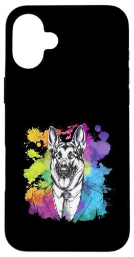 Deutscher Schäferhund mit schicken Anzug Hülle für iPhone 16 Plus Deutscher Schäferhund mit schicken Anzug Hülle für iPhone 16 Plus von !!!Yeah Deutscher Schäferhund Designz