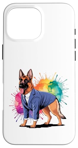 Deutscher Schäferhund mit schicken Anzug Hülle für iPhone 16 Pro Max Deutscher Schäferhund mit schicken Anzug Hülle für iPhone 16 Pro Max von !!!Yeah Deutscher Schäferhund Designz