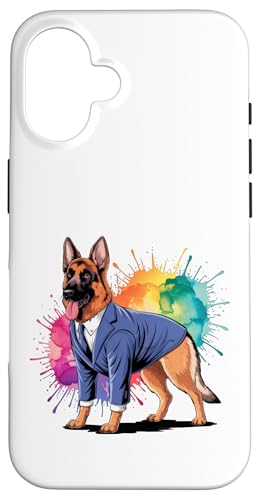 Deutscher Schäferhund mit schicken Anzug Hülle für iPhone 16 Deutscher Schäferhund mit schicken Anzug Hülle für iPhone 16 von !!!Yeah Deutscher Schäferhund Designz