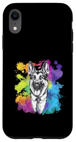 Deutscher Schäferhund mit schicken Anzug Hülle für iPhone XR Deutscher Schäferhund mit schicken Anzug Hülle für iPhone XR von !!!Yeah Deutscher Schäferhund Designz
