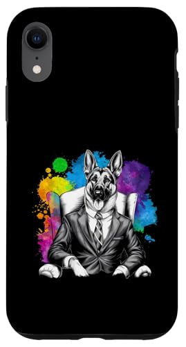 Deutscher Schäferhund mit schicken Anzug Hülle für iPhone XR Deutscher Schäferhund mit schicken Anzug Hülle für iPhone XR von !!!Yeah Deutscher Schäferhund Designz