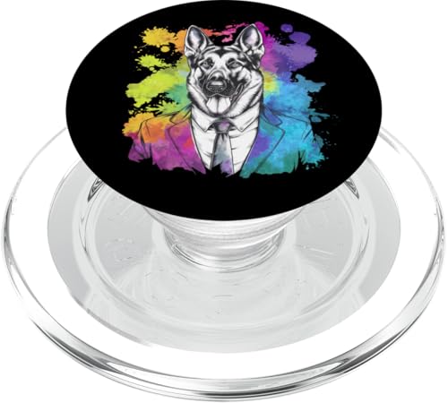 Deutscher Schäferhund mit schicken Anzug PopSockets PopGrip für MagSafe Deutscher Schäferhund mit schicken Anzug PopSockets PopGrip für MagSafe von !!!Yeah Deutscher Schäferhund Designz
