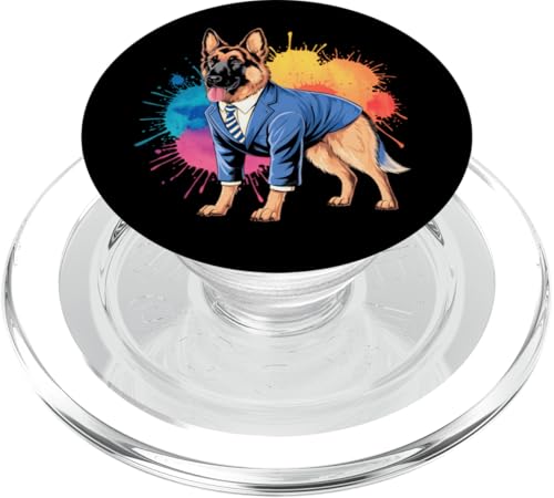 Deutscher Schäferhund mit schicken Anzug PopSockets PopGrip für MagSafe Deutscher Schäferhund mit schicken Anzug PopSockets PopGrip für MagSafe von !!!Yeah Deutscher Schäferhund Designz