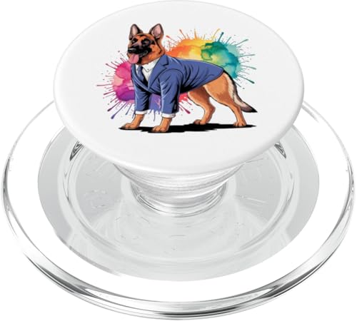 Deutscher Schäferhund mit schicken Anzug PopSockets PopGrip für MagSafe Deutscher Schäferhund mit schicken Anzug PopSockets PopGrip für MagSafe von !!!Yeah Deutscher Schäferhund Designz
