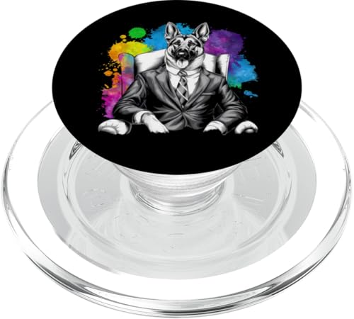 Deutscher Schäferhund mit schicken Anzug PopSockets PopGrip für MagSafe Deutscher Schäferhund mit schicken Anzug PopSockets PopGrip für MagSafe von !!!Yeah Deutscher Schäferhund Designz