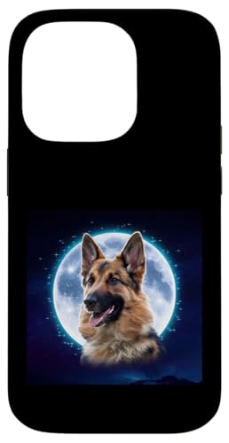 Glitzender Deutscher Schäferhund mit Mond Hülle für iPhone 14 Pro Glitzender Deutscher Schäferhund mit Mond Hülle für iPhone 14 Pro von !!!Yeah Deutscher Schäferhund Designz