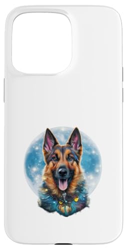 Glitzender Deutscher Schäferhund mit Mond Hülle für iPhone 15 Pro Max Glitzender Deutscher Schäferhund mit Mond Hülle für iPhone 15 Pro Max von !!!Yeah Deutscher Schäferhund Designz