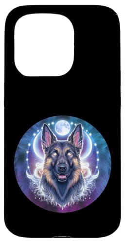 Glitzender Deutscher Schäferhund mit Mond Hülle für iPhone 15 Pro Glitzender Deutscher Schäferhund mit Mond Hülle für iPhone 15 Pro von !!!Yeah Deutscher Schäferhund Designz