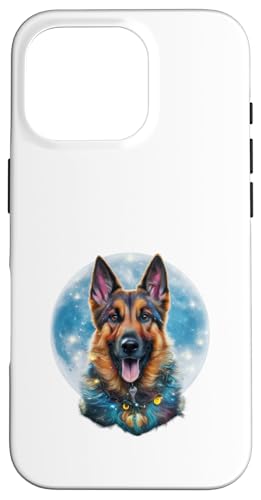 Glitzender Deutscher Schäferhund mit Mond Hülle für iPhone 16 Pro Glitzender Deutscher Schäferhund mit Mond Hülle für iPhone 16 Pro von !!!Yeah Deutscher Schäferhund Designz
