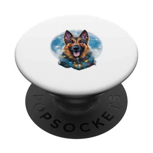 Glitzender Deutscher Schäferhund mit Mond PopSockets Klebender PopGrip Glitzender Deutscher Schäferhund mit Mond PopSockets Klebender PopGrip von !!!Yeah Deutscher Schäferhund Designz