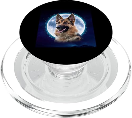 Glitzender Deutscher Schäferhund mit Mond PopSockets PopGrip für MagSafe Glitzender Deutscher Schäferhund mit Mond PopSockets PopGrip für MagSafe von !!!Yeah Deutscher Schäferhund Designz