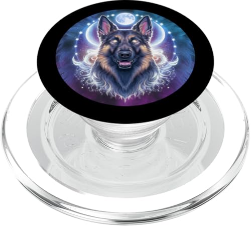 Glitzender Deutscher Schäferhund mit Mond PopSockets PopGrip für MagSafe Glitzender Deutscher Schäferhund mit Mond PopSockets PopGrip für MagSafe von !!!Yeah Deutscher Schäferhund Designz
