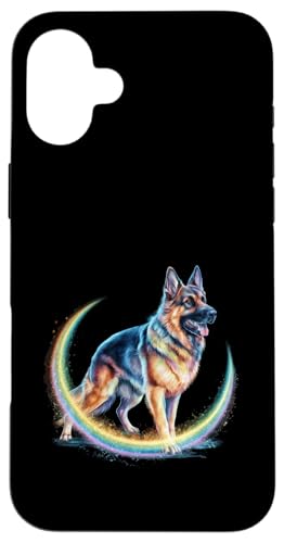 Regenbogen farbener DeutscherSchäferhund Hülle für iPhone 16 Plus Regenbogen farbener DeutscherSchäferhund Hülle für iPhone 16 Plus von !!!Yeah Deutscher Schäferhund Designz