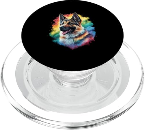 Regenbogen farbener DeutscherSchäferhund PopSockets PopGrip für MagSafe Regenbogen farbener DeutscherSchäferhund PopSockets PopGrip für MagSafe von !!!Yeah Deutscher Schäferhund Designz