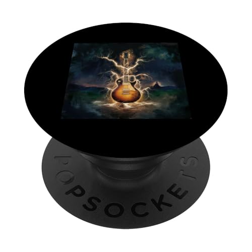 Gitarre mit Blitzen für Musiker PopSockets Klebender PopGrip Gitarre mit Blitzen für Musiker PopSockets Klebender PopGrip von !!!Yeah Musiker Designz