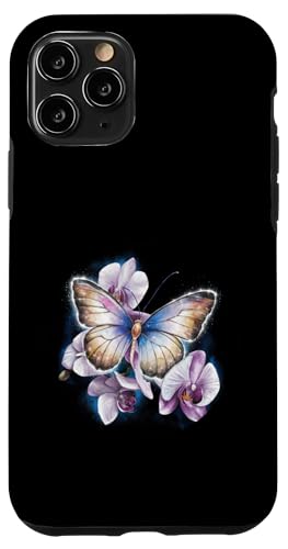 Glitzernder Schmetterling mit Orchidee Hülle für iPhone 11 Pro von !!!Yeah Schmetterling Designz