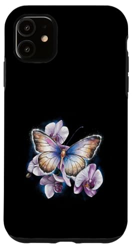 Glitzernder Schmetterling mit Orchidee Hülle für iPhone 11 Glitzernder Schmetterling mit Orchidee Hülle für iPhone 11 von !!!Yeah Schmetterling Designz