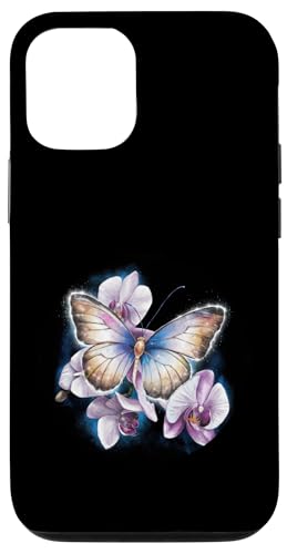 Glitzernder Schmetterling mit Orchidee Hülle für iPhone 12/12 Pro Glitzernder Schmetterling mit Orchidee Hülle für iPhone 12/12 Pro von !!!Yeah Schmetterling Designz
