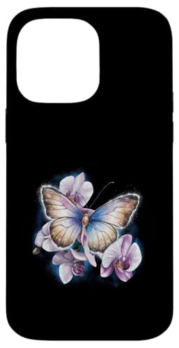Glitzernder Schmetterling mit Orchidee Hülle für iPhone 14 Pro Max Glitzernder Schmetterling mit Orchidee Hülle für iPhone 14 Pro Max von !!!Yeah Schmetterling Designz