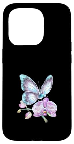Glitzernder Schmetterling mit Orchidee Hülle für iPhone 15 Pro Glitzernder Schmetterling mit Orchidee Hülle für iPhone 15 Pro von !!!Yeah Schmetterling Designz