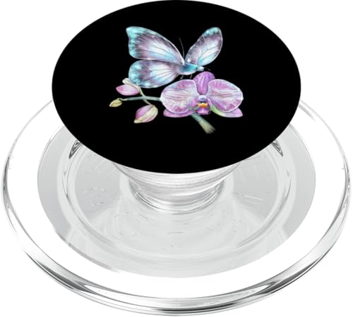 Glitzernder Schmetterling mit Orchidee PopSockets PopGrip für MagSafe Glitzernder Schmetterling mit Orchidee PopSockets PopGrip für MagSafe von !!!Yeah Schmetterling Designz