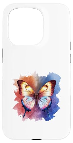 Schmetterling in bunten Wasserfarben Hülle für iPhone 15 Pro von !!!Yeah Schmetterling Designz