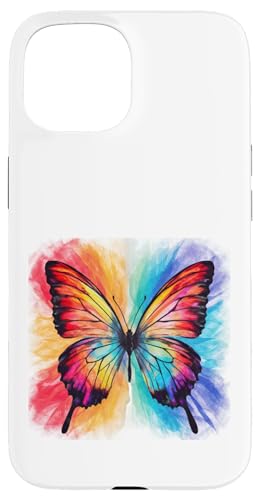 Schmetterling in bunten Wasserfarben Hülle für iPhone 15 von !!!Yeah Schmetterling Designz