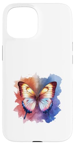 Schmetterling in bunten Wasserfarben Hülle für iPhone 15 von !!!Yeah Schmetterling Designz