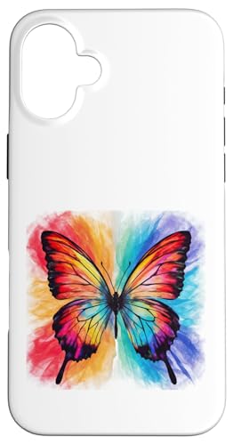 Schmetterling in bunten Wasserfarben Hülle für iPhone 16 Plus Schmetterling in bunten Wasserfarben Hülle für iPhone 16 Plus von !!!Yeah Schmetterling Designz