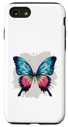 Schmetterling in bunten Wasserfarben Hülle für iPhone SE (2020) / 7 / 8 von !!!Yeah Schmetterling Designz