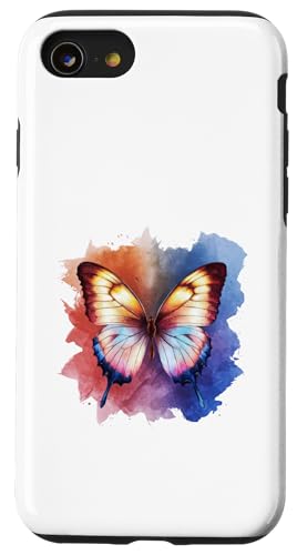 Schmetterling in bunten Wasserfarben Hülle für iPhone SE (2020) / 7 / 8 von !!!Yeah Schmetterling Designz