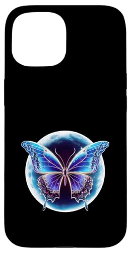 Schöner Schmetterling mit hellem Mond. Hülle für iPhone 15 von !!!Yeah Schmetterling Designz