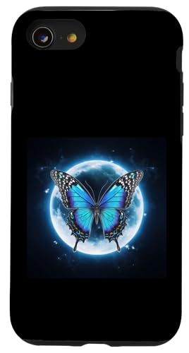 Schöner Schmetterling mit hellem Mond. Hülle für iPhone SE (2020) / 7 / 8 von !!!Yeah Schmetterling Designz