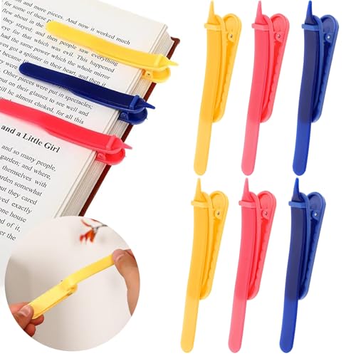6 Stück Silikon Lesezeichen,Automatische Lesezeichen,Silikon Bookmark,Lesezeichen Kinder,Lesezeichen Papier,Lesezubehör,Clip Lesezeichen,Automatic bookmark,Intelligente Silikon Lesezeichen von YeahBoom