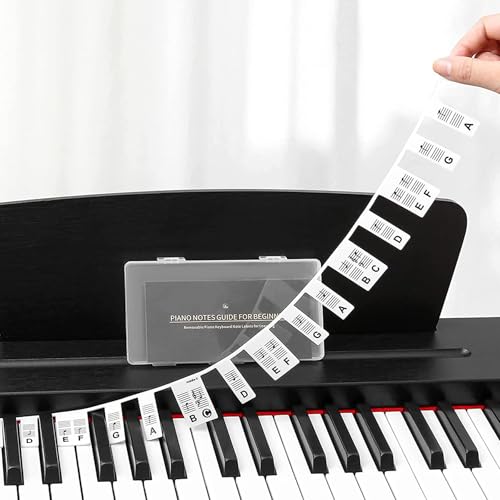 Piano Noten Aufkleber,Piano Keyboard,Klavier Keyboard Noten Aufkleber,Removable Piano Keyboard Note Labels,Klaviertasten für Kinder Anfänger Klavier Lernen,Keyboard Noten Aufkleber für 37/49/54/61/88! von YeahBoom