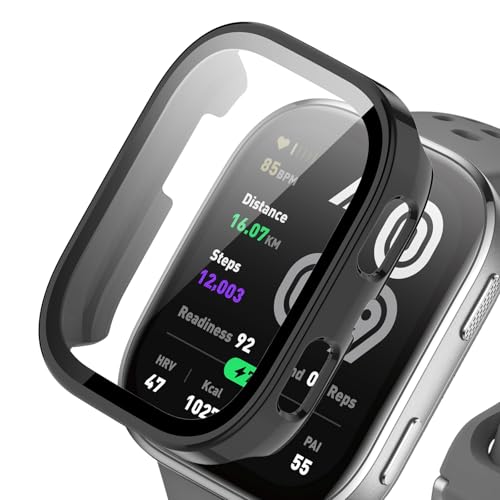 YealRed Hülle Kompatibel mit Amazfit Bip 6, Harte PC Hülle mit Displayschutz Aus Gehärtetem Glas, Rundumschutz, Kratzfest Und Stoßdämpfende Schutzhülle für Amazfit Bip 6 - Schwarz YealRed Hülle Kompatibel mit Amazfit Bip 6, Harte PC Hülle mit Displayschutz Aus Gehärtetem Glas, Rundumschutz, Kratzfest Und Stoßdämpfende Schutzhülle für Amazfit Bip 6 - Schwarz von YealRed