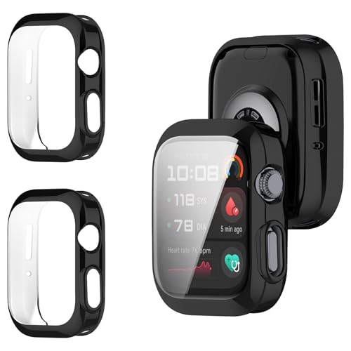 YealRed Hülle Kompatibel mit Huawei Watch D2 [2 Stück], Soft TPU Stoßfestes Schutzhülle, Anti-Kratz Case Displayschutzfolie für Huawei Watch D2 (Schwarz) von YealRed