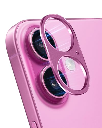 YealRed Kameraschutz Kompatibel mit iPhone 16 / iPhone 16 Plus, 9H Metalle Kamera Schutzrahmen Keine Auswirkung auf das Schießen Kamera Schutzfolie für iPhone 16/16 Plus - 1 Stück (Lila) von YealRed