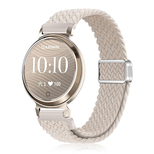 YealRed Nylon Armband für Garmin Lily 2, Magnetische Schnalle Ersatzbänder, Geflochtenes Herren Damen Ersatzband Uhrenarmband Kompatibel mit Garmin Lily 2 (Sternenlicht) von YealRed