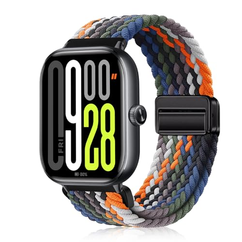 YealRed Nylon Armband für Xiaomi Redmi Watch 5 / Redmi Watch 4 / Xiaomi Mi Band 9 Pro/Mi Band 8 Pro, Ersatzbänder Uhrenarmband Kompatibel mit Xiaomi Redmi Watch 5 / Redmi Watch 4 (Bunt) von YealRed