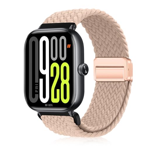 YealRed Nylon Armband für Xiaomi Redmi Watch 5 / Redmi Watch 4 / Xiaomi Mi Band 9 Pro/Mi Band 8 Pro, Ersatzbänder Uhrenarmband Kompatibel mit Xiaomi Redmi Watch 5 / Redmi Watch 4 (Kühles Braun) von YealRed