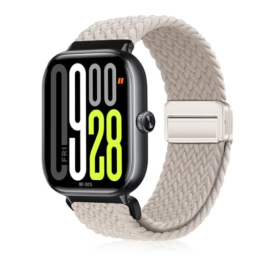 YealRed Nylon Armband für Xiaomi Redmi Watch 5 / Redmi Watch 4 / Xiaomi Mi Band 9 Pro/Mi Band 8 Pro, Ersatzbänder Uhrenarmband Kompatibel mit Xiaomi Redmi Watch 5 / Redmi Watch 4 (Sternenlicht) von YealRed