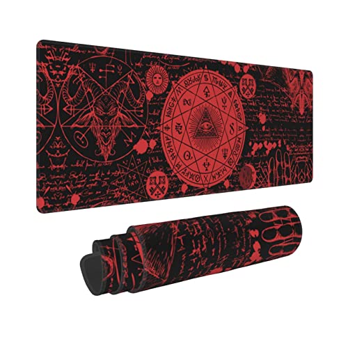Vintage Mystic Goth Witchy Mauspad, erweitertes großes Gaming-Mauspad, XL, übergroße Schreibtischunterlage, genähte Kanten, 80 x 30 cm Vintage Mystic Goth Witchy Mauspad, erweitertes großes Gaming-Mauspad, XL, übergroße Schreibtischunterlage, genähte Kanten, 80 x 30 cm von Yealedee