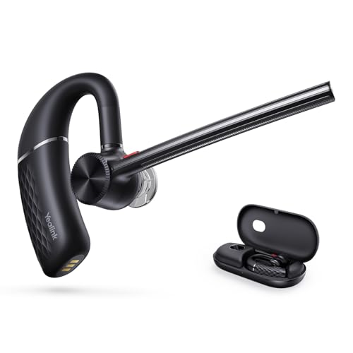 Yealink BH71 Bluetooth Headset, Wireless Earbuds with Noise Cancelling Microphone, Teams and UC Compatible, Connect to Mobile Phone/Tablet PC, Mono Headphones for Business Office Trucker von Yealink