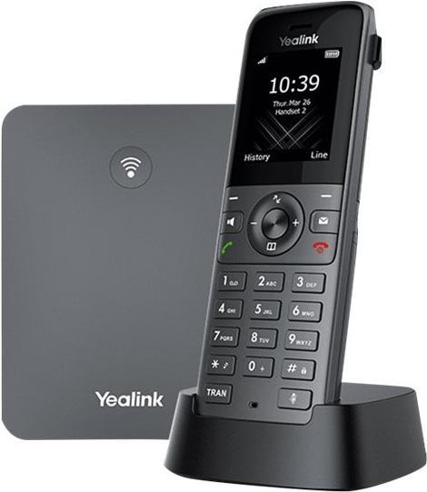Yealink W73P - Schnurloses VoIP-Telefon mit Rufnummernanzeige - DECT - dreiweg Anruffunktion - SIP, SIP v2, RTCP-XR, VQ-RTCPXR - Classic Gray, Space-grau (1302022) von Yealink