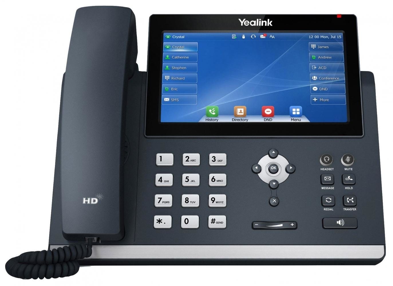 Yealink SIP-T48U IP-Telefon Grau LED WLAN DECT-Telefon von Yealink